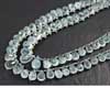 Natural Aquamarine Micro Faceted Tear Drop Briolette Beads 2 Strand Necklace 2 Strands Necklace, Length is 14Inches and Sizes from 6mm to 12mm Approx 